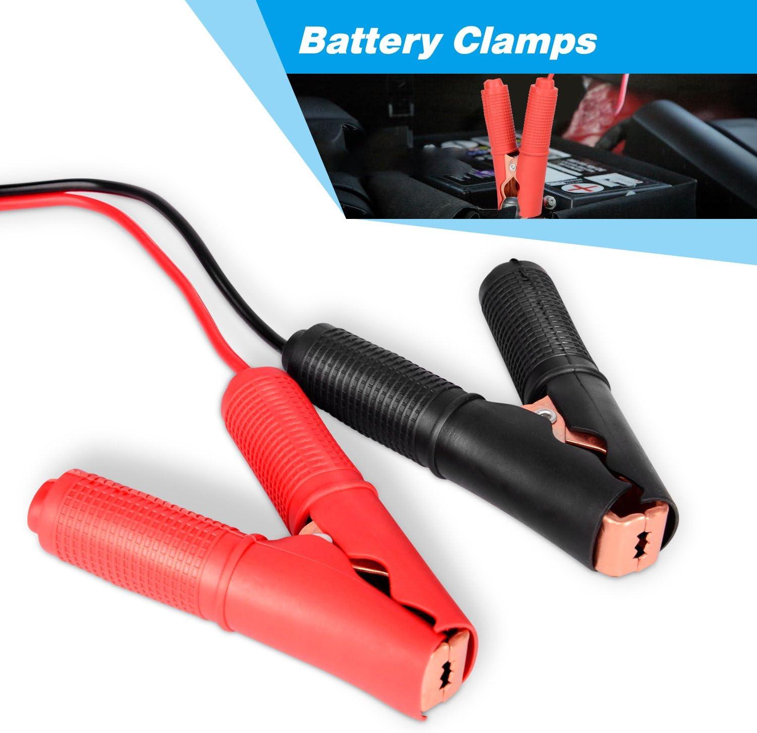 image:imageNilight GAACC01 2 Pcs 30A Alligator Clips Booster Jumper Cable for Car Battery Charging Charger 6 mm Copper Terminal