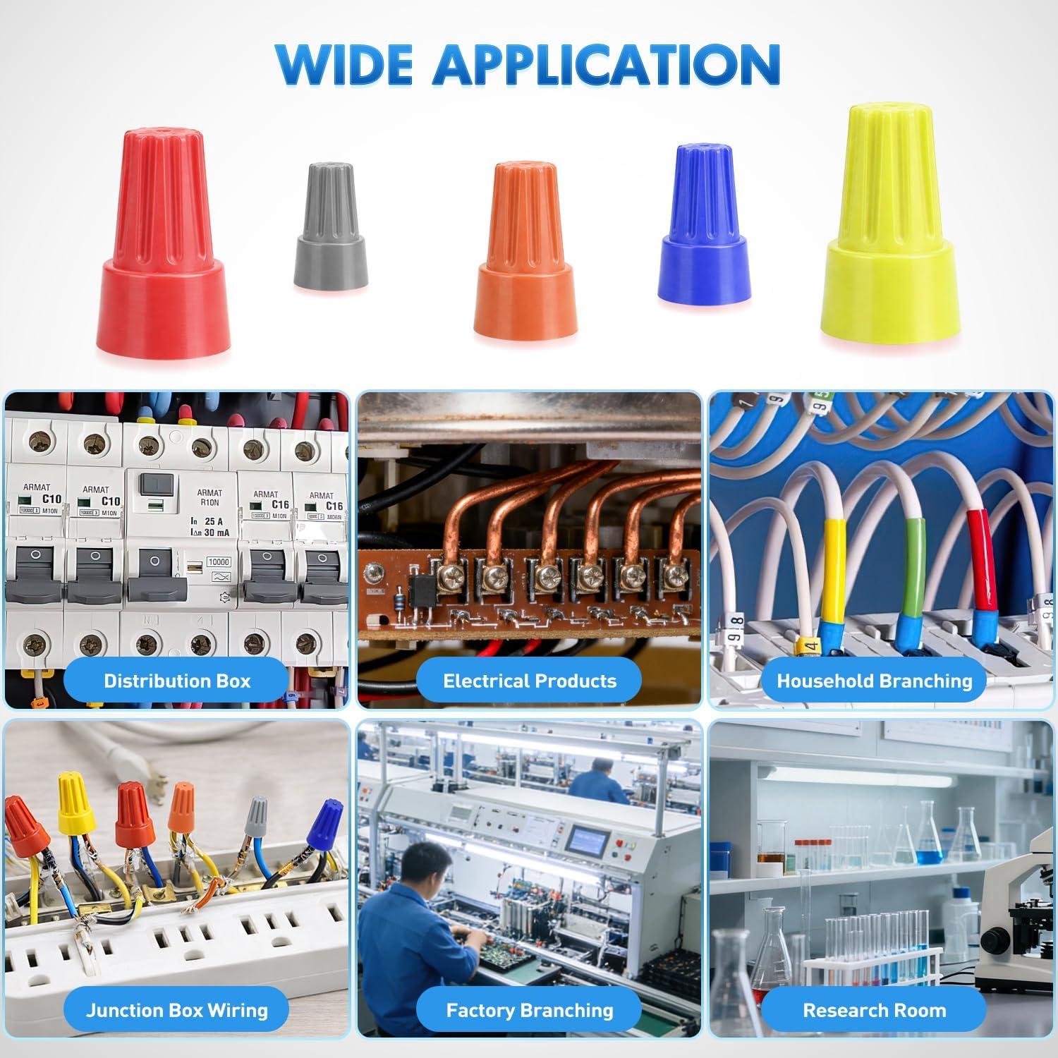 image:imageNilight 120PCS Yellow Wire Connectors Kit 1614 AWG Electric Wire Caps Insulating Insert Twist Electrical Wire Terminal with Spring for Connect Electrical Wiring Automotive Car Truck Boats Marine400PCS 2018 Wire Caps