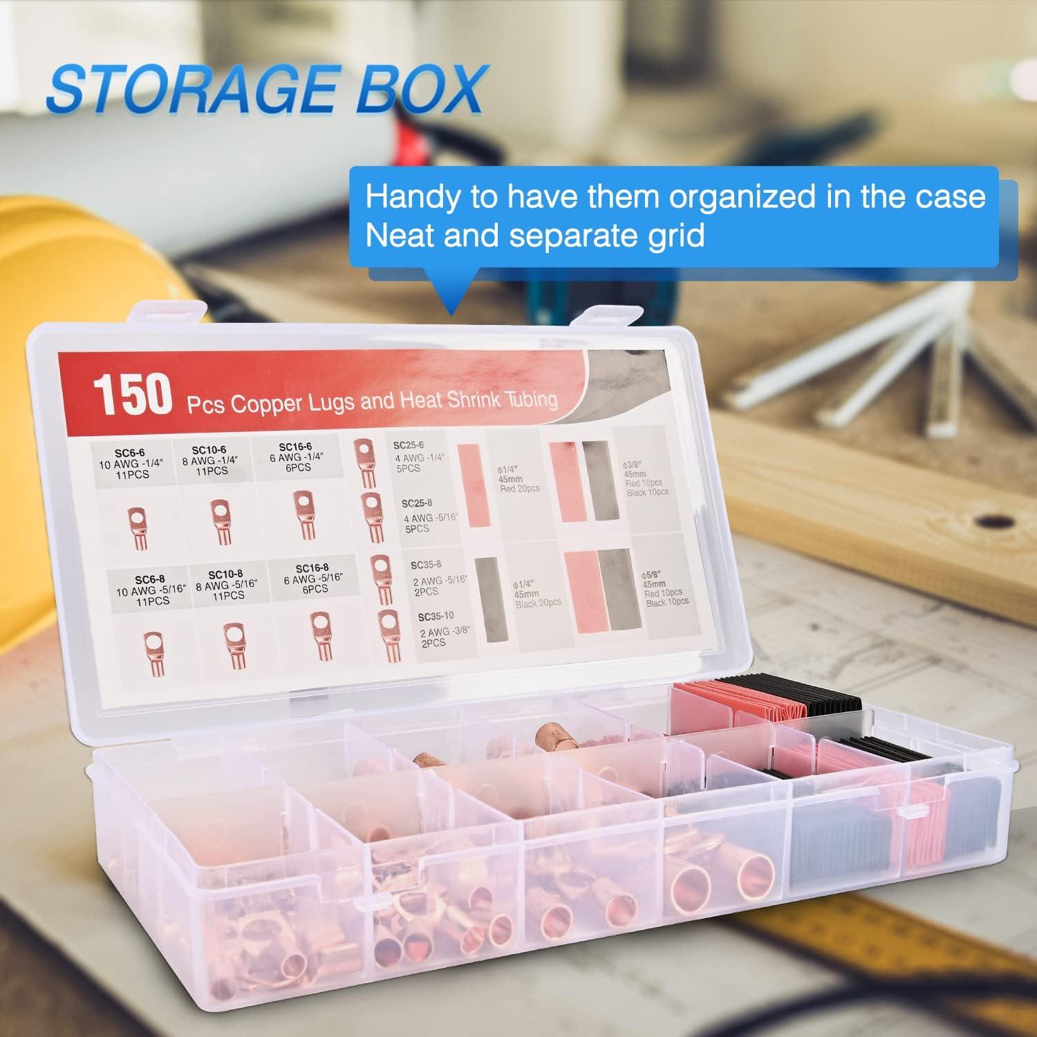image:imageNilight 120PCS Yellow Wire Connectors Kit 1614 AWG Electric Wire Caps Insulating Insert Twist Electrical Wire Terminal with Spring for Connect Electrical Wiring Automotive Car Truck Boats Marine150PCS Copper Wire Lugs