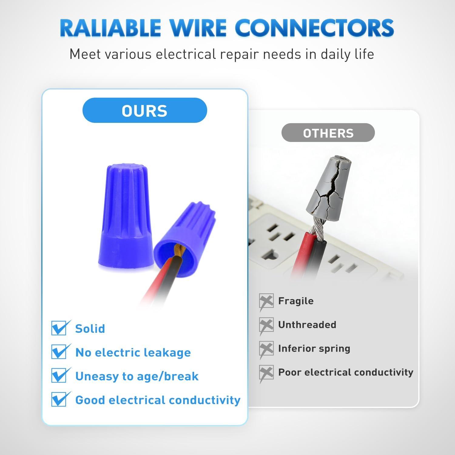 image:imageNilight 120PCS Yellow Wire Connectors Kit 1614 AWG Electric Wire Caps Insulating Insert Twist Electrical Wire Terminal with Spring for Connect Electrical Wiring Automotive Car Truck Boats Marine400PCS 2018 Wire Caps