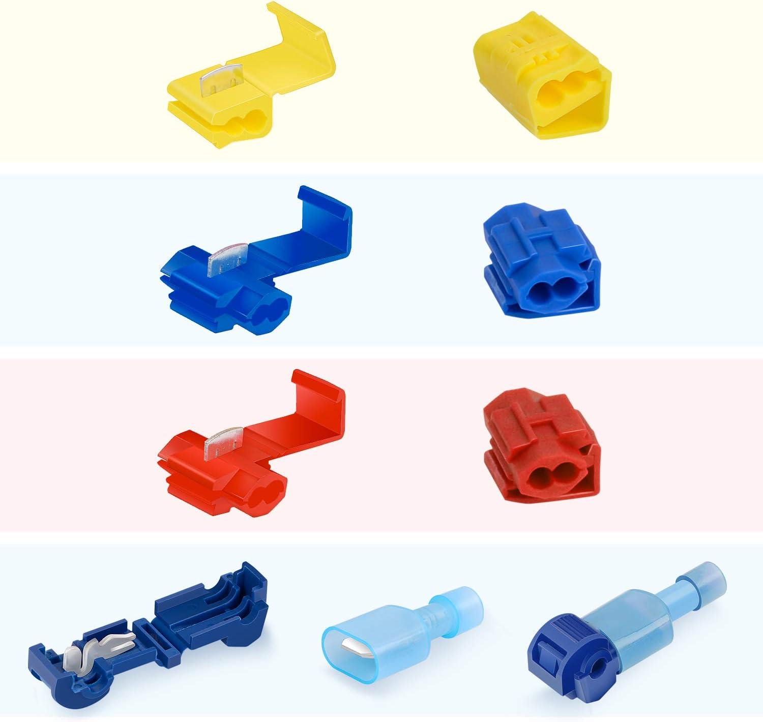image:imageNilight 120PCS Yellow Wire Connectors Kit 1614 AWG Electric Wire Caps Insulating Insert Twist Electrical Wire Terminal with Spring for Connect Electrical Wiring Automotive Car Truck Boats Marine100Pcs Snap Wire Connector