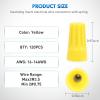 Nilight 120PCS Yellow Wire Connectors Kit 16-14 AWG Electric Wire Caps Insulating Insert Twist Electrical Wire Terminal with Spring for Connect Electrical Wiring Automotive Car Truck Boats Marine(120PCS 16-14# Wire Caps)
