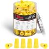 Nilight 120PCS Yellow Wire Connectors Kit 16-14 AWG Electric Wire Caps Insulating Insert Twist Electrical Wire Terminal with Spring for Connect Electrical Wiring Automotive Car Truck Boats Marine(120PCS 16-14# Wire Caps)