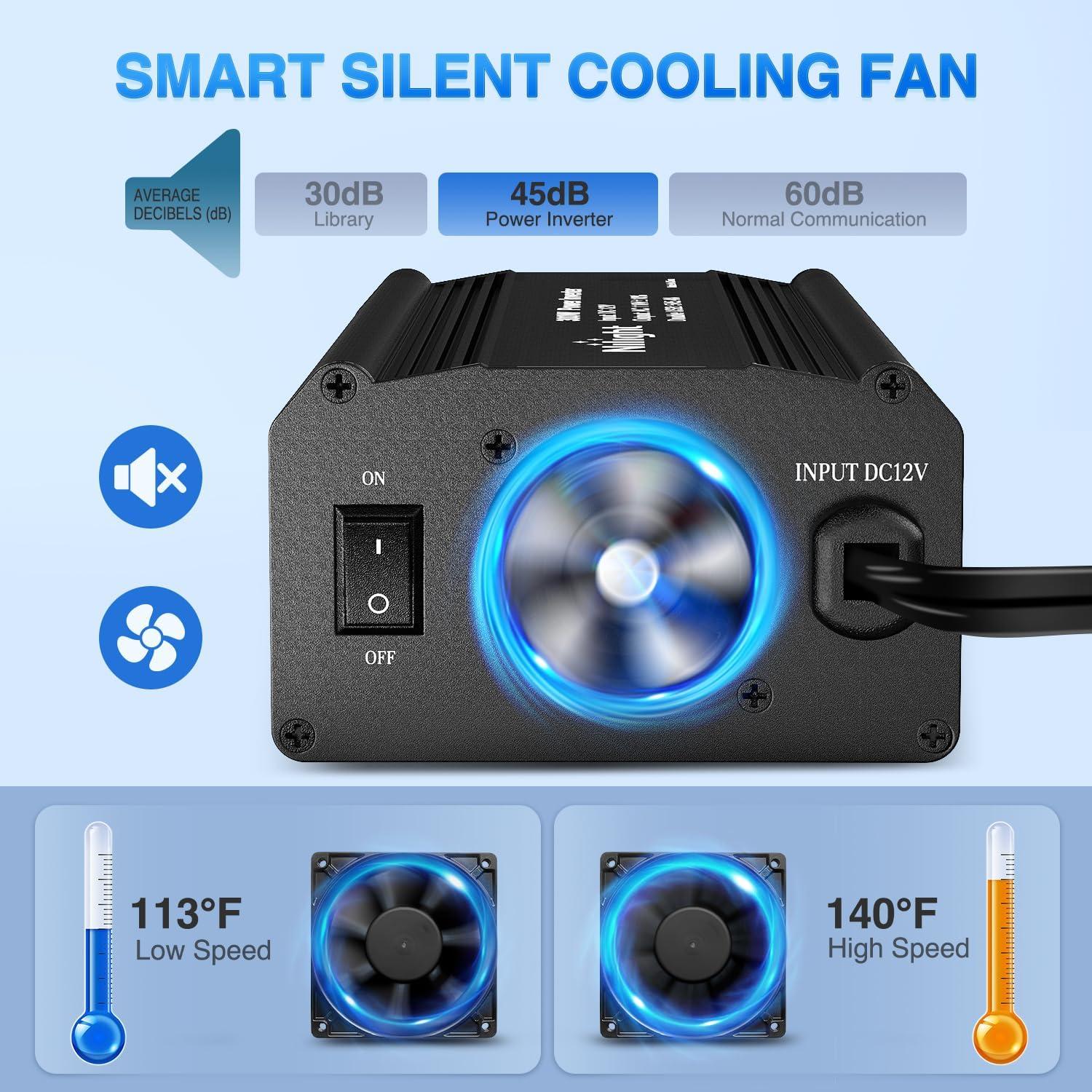 image:imageNilight 10028W 2 Pack Cigarette Lighter Male Plug with Leads 10Amp Fuse with LED Light Car Replacement Cigar Male Socket Plug Extension Cable300W USBPD 110V Outlet2