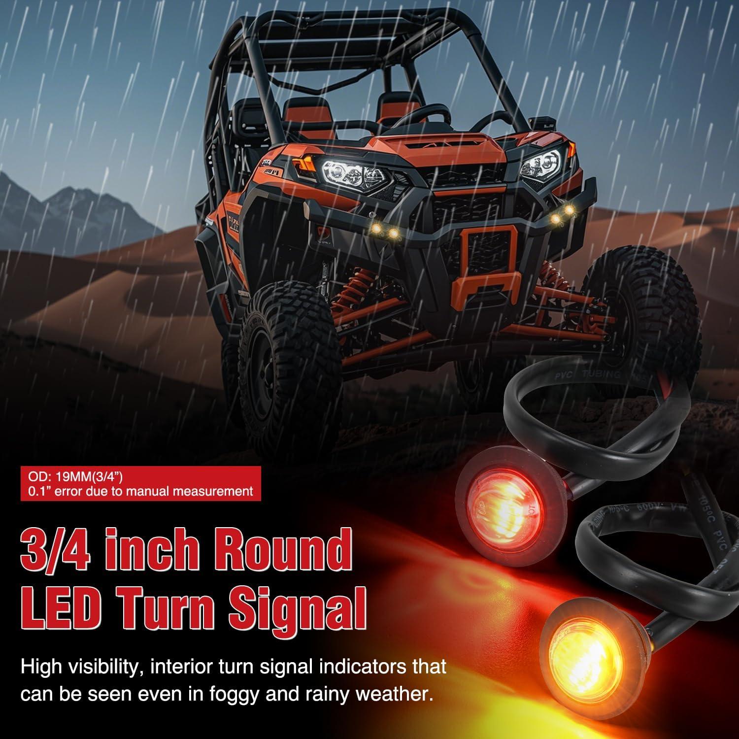 image:imageNilight 14AWG 18AWG LED Light Bar Wiring Harness Kit with Pulse Power Plug Connector 12V On Off 5Pin Rocker Switch Relay Fuse for Polaris RZR General Ranger Pulse Bus bar 3 Leads BlueUTV Turn Signal Wiring Harness KitVertical
