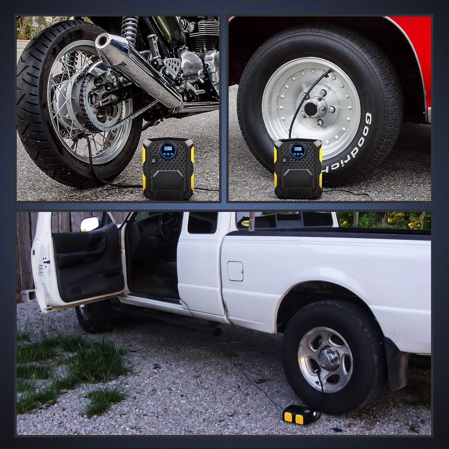 image:imageNilight 50028R BlackYellow 12V DC 150 PSI Air Compressor Pump Portable Digital Auto Tire Car Truck Bicycle RV and Other Inflatables 2 Years Warran
