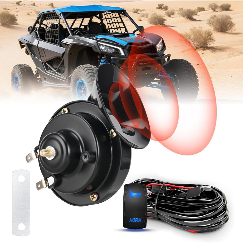 image:imageNilight 14AWG 18AWG LED Light Bar Wiring Harness Kit with Pulse Power Plug Connector 12V On Off 5Pin Rocker Switch Relay Fuse for Polaris RZR General Ranger Pulse Bus bar  3 Leads BlueUTV Horn Wiring Harness Kit