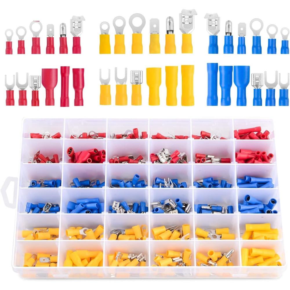 image:imageNilight 540 PCS Electrical Connectors Insulated Wire TerminalsWire Connectors Spade Bullet Ring Connector Solderless Crimp Terminals Kit with 12 Size Assortment Terminal Set2 Years Warranty