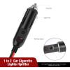 Nilight 10028W 2 Pack Cigarette Lighter Male Plug with Leads 10Amp Fuse with LED Light Car Replacement Cigar Male Socket Plug Extension Cable(1 to 2 Cigarette Lighter Splitter)