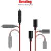 Nilight 10028W 2 Pack Cigarette Lighter Male Plug with Leads 10Amp Fuse with LED Light Car Replacement Cigar Male Socket Plug Extension Cable(1 to 2 Cigarette Lighter Splitter)