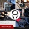 Nilight 10028W 2 Pack Cigarette Lighter Male Plug with Leads 10Amp Fuse with LED Light Car Replacement Cigar Male Socket Plug Extension Cable(14ft Cigarette Lighter Black)
