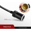 Nilight 10028W 2 Pack Cigarette Lighter Male Plug with Leads 10Amp Fuse with LED Light Car Replacement Cigar Male Socket Plug Extension Cable(14ft Cigarette Lighter Black)