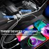 Nilight 10028W 2 Pack Cigarette Lighter Male Plug with Leads 10Amp Fuse with LED Light Car Replacement Cigar Male Socket Plug Extension Cable(300W USB*2 110V Outlet*2)