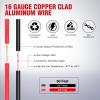 Nilight 100FT 12AWG Copper Clad Aluminum Wire 12/2 Gauge Red Black CCA Electrical Cable 2 Conductor Parallel 12V/24V DC Flexible Extension Cords for Car Audio Radio Speaker Amplifier(16AWG-50FT)
