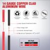 Nilight 100FT 12AWG Copper Clad Aluminum Wire 12/2 Gauge Red Black CCA Electrical Cable 2 Conductor Parallel 12V/24V DC Flexible Extension Cords for Car Audio Radio Speaker Amplifier(14AWG-50FT)
