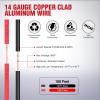 Nilight 100FT 12AWG Copper Clad Aluminum Wire 12/2 Gauge Red Black CCA Electrical Cable 2 Conductor Parallel 12V/24V DC Flexible Extension Cords for Car Audio Radio Speaker Amplifier(14AWG-100FT)