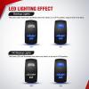 Nilight 14AWG 18AWG LED Light Bar Wiring Harness Kit with Pulse Power Plug Connector 12V On Off 5Pin Rocker Switch Relay Fuse for Polaris RZR General Ranger Pulse Bus bar – 3 Leads Blue(14# LED Light Bar-3 Leads)