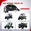 Nilight 14AWG 18AWG LED Light Bar Wiring Harness Kit with Pulse Power Plug Connector 12V On Off 5Pin Rocker Switch Relay Fuse for Polaris RZR General Ranger Pulse Bus bar – 3 Leads Blue(16AWG UTV Fan Override Switch Wiring Harness Kit)