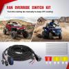 Nilight 14AWG 18AWG LED Light Bar Wiring Harness Kit with Pulse Power Plug Connector 12V On Off 5Pin Rocker Switch Relay Fuse for Polaris RZR General Ranger Pulse Bus bar – 3 Leads Blue(16AWG UTV Fan Override Switch Wiring Harness Kit)