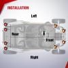 Nilight 14AWG 18AWG LED Light Bar Wiring Harness Kit with Pulse Power Plug Connector 12V On Off 5Pin Rocker Switch Relay Fuse for Polaris RZR General Ranger Pulse Bus bar – 3 Leads Blue(UTV Turn Signal Wiring Harness Kit-Vertical)