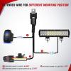 Nilight 14AWG 18AWG LED Light Bar Wiring Harness Kit with Pulse Power Plug Connector 12V On Off 5Pin Rocker Switch Relay Fuse for Polaris RZR General Ranger Pulse Bus bar – 3 Leads Blue(14# LED Light Bar-1 Lead)
