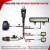 Nilight 14AWG 18AWG LED Light Bar Wiring Harness Kit with Pulse Power Plug Connector 12V On Off 5Pin Rocker Switch Relay Fuse for Polaris RZR General Ranger Pulse Bus bar – 3 Leads Blue(14# LED Light Bar-3 Leads)