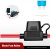 Nilight Female Cigarette Lighter Outlet 3Ft + Eyelet Terminal Plug and Blade Fuse Holder 12V 16AWG Heavy Duty Cable Accessory DC Power 12 24Volt Socket for Car Tire Inflator Air Pump(Cigarette Lighter Socket to Battery Clamp)