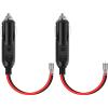 Nilight 10028W 2 Pack Cigarette Lighter Male Plug with Leads 10Amp Fuse with LED Light Car Replacement Cigar Male Socket Plug Extension Cable(2 Pack Male Plug)