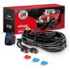 Nilight 16AWG Heavy Duty Wiring Harness Kit – 12V 5PIN Rocker Switch Relay Blade Fuse Socket Connector – Compatible with 9005 9006 9140 9145 HB3 H10 Fog Light Bulbs(H11 Fog Light Wiring Harness)