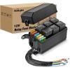 Nilight Electric Fuel Pump Relay Kit Wiring Harness 40 AMP Relay Heavy Duty 10 Gauge Cables w/30 AMP Blade Fuse 12V System for Trucks Cars RVs Marine Boats Trailers(Fuse and Relay Block Pre-Wired)