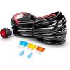 Nilight Off Road ATV/Jeep LED Light Bar Wiring Harness Kit 40 Amp Relay On/off Switch