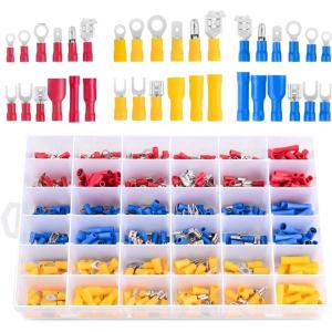 Nilight 540 PCS Electrical Connectors, Insulated Wire Terminals,Wire Connectors Spade Bullet Ring Connector Solderless Crimp Terminals Kit with 12 Size Assortment Terminal Set,2 Years Warranty
