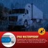 Nilight 10PCS Blue Oval Side Marker Lights 4 LED 3.7 Inch Clearance Lamp IP68 Waterproof DC 12-24V with Chrome Bezel Universal for Car Auto Truck Bus Trailer Boat Deck