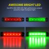 Nilight 20PCS Amber Red Oval Side Marker Lights 4 LED 3.7 Inch Clearance Lamp IP68 Waterproof DC 12-24V with Chrome Bezel Universal for Car Auto Truck Bus Trailer Boat Deck(Red Green)