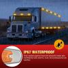 Nilight 20PCS Amber Red Oval Side Marker Lights 4 LED 3.7 Inch Clearance Lamp IP68 Waterproof DC 12-24V with Chrome Bezel Universal for Car Auto Truck Bus Trailer Boat Deck(Amber 20Pcs)