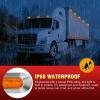 Nilight 20PCS Amber Red Oval Side Marker Lights 4 LED 3.7 Inch Clearance Lamp IP68 Waterproof DC 12-24V with Chrome Bezel Universal for Car Auto Truck Bus Trailer Boat Deck(Amber Red 20Pcs)