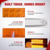 Nilight 20PCS Amber Red Oval Side Marker Lights 4 LED 3.7 Inch Clearance Lamp IP68 Waterproof DC 12-24V with Chrome Bezel Universal for Car Auto Truck Bus Trailer Boat Deck(Amber 20Pcs)