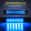 Nilight 20PCS Amber Red Oval Side Marker Lights 4 LED 3.7 Inch Clearance Lamp IP68 Waterproof DC 12-24V with Chrome Bezel Universal for Car Auto Truck Bus Trailer Boat Deck(Blue)