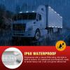 Nilight 20PCS Amber Red Oval Side Marker Lights 4 LED 3.7 Inch Clearance Lamp IP68 Waterproof DC 12-24V with Chrome Bezel Universal for Car Auto Truck Bus Trailer Boat Deck(white)