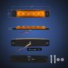 Nilight 20PCS Amber Red Oval Side Marker Lights 4 LED 3.7 Inch Clearance Lamp IP68 Waterproof DC 12-24V with Chrome Bezel Universal for Car Auto Truck Bus Trailer Boat Deck(Amber Red White 30Pcs)
