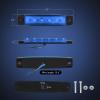 Nilight 20PCS Amber Red Oval Side Marker Lights 4 LED 3.7 Inch Clearance Lamp IP68 Waterproof DC 12-24V with Chrome Bezel Universal for Car Auto Truck Bus Trailer Boat Deck(Blue)