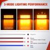 Nilight 20PCS Amber Red Oval Side Marker Lights 4 LED 3.7 Inch Clearance Lamp IP68 Waterproof DC 12-24V with Chrome Bezel Universal for Car Auto Truck Bus Trailer Boat Deck(Amber 20Pcs)