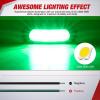 Nilight 20PCS Amber Red Oval Side Marker Lights 4 LED 3.7 Inch Clearance Lamp IP68 Waterproof DC 12-24V with Chrome Bezel Universal for Car Auto Truck Bus Trailer Boat Deck(Green)
