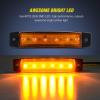 Nilight 20PCS Amber Red Oval Side Marker Lights 4 LED 3.7 Inch Clearance Lamp IP68 Waterproof DC 12-24V with Chrome Bezel Universal for Car Auto Truck Bus Trailer Boat Deck(Amber)