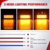 Nilight TL-14 10PCS 3.8” 6 Amber Indicator Rear Side Truck Trailer RV Cab Boat Bus Lorry LED Marker Clearance Light(Clear Amber)