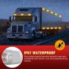 Nilight TL-14 10PCS 3.8” 6 Amber Indicator Rear Side Truck Trailer RV Cab Boat Bus Lorry LED Marker Clearance Light(Clear Amber)