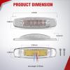 Nilight TL-14 10PCS 3.8” 6 Amber Indicator Rear Side Truck Trailer RV Cab Boat Bus Lorry LED Marker Clearance Light(Clear Amber)