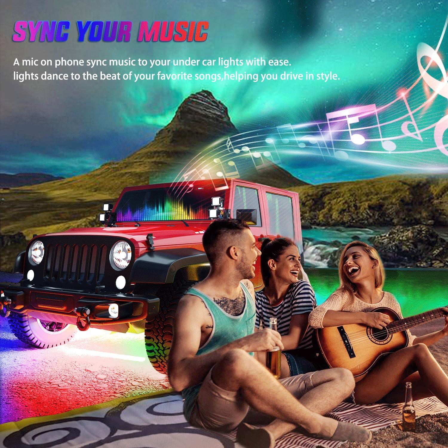 image:imageNilight 48 Inch Truck Tailgate Strobe Light Strip Tail Emergency Bar Rear Window Warning Lamp UltraBright Double Row 288 LED for Pickup Trailers Construction Vehicles Car SUV Green White6Pcs RGBIC Underglow Light