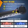 Nilight 12LED Wireless Emergency Strobe Light Red White Blue 14” Magnetic Mount Mini Light Bar 12V Rooftop Powered Hazard Warning Flashing Lights for Car Truck Trailer Snow Plow Construction Vehicles(Amber & White)