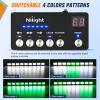 Nilight 162 LED Traffic Advisor Strobe Light Bar 2-in-1 Purple White Emergency Warning Hazard Lights with Controller 4 Switchable Color 36 Flash Pattern for Trucks Cars Tow Plow Construction Vehicles(Green White)